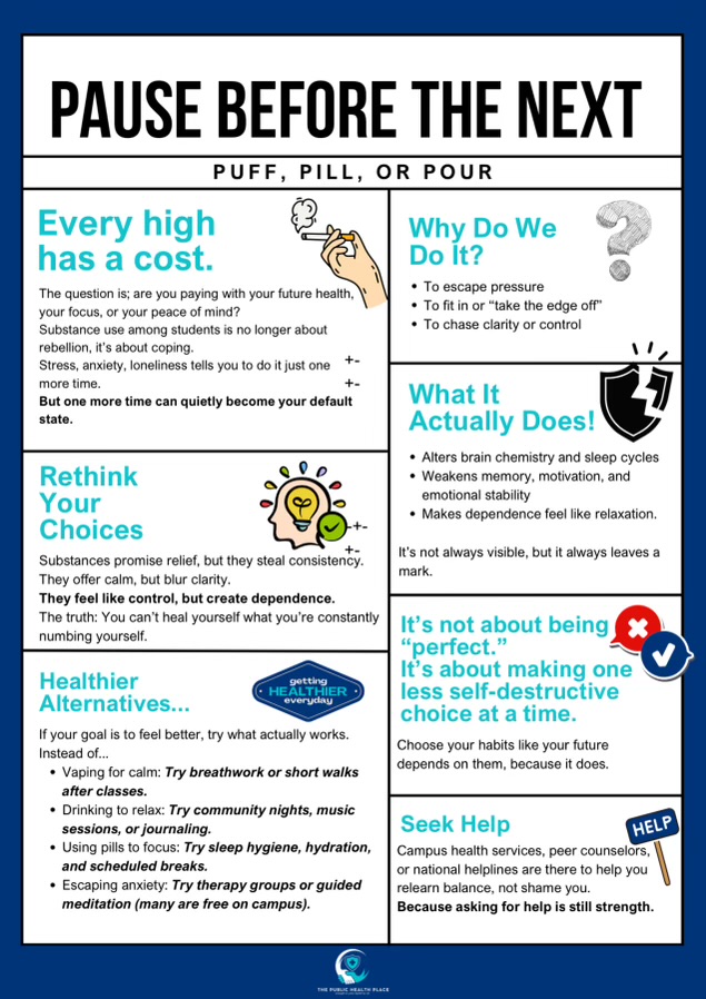 infographic about rethinking your choices for healthier alternatives to substance use