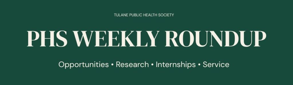 PHS Weekly Roundup.